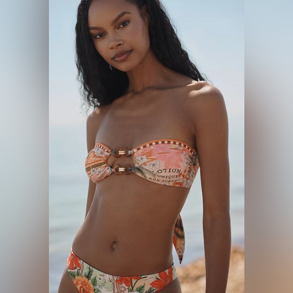 NWT Agua Bendita Lace Bandeau Bikini Top - Picture 4 of 8